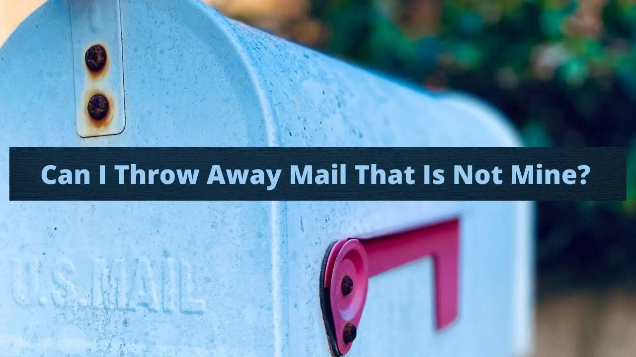 Can I Throw Away Mail That Is Not Mine?(Legally, No)